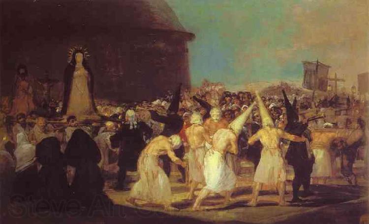Francisco Jose de Goya A Procession of Flagellants Norge oil painting art